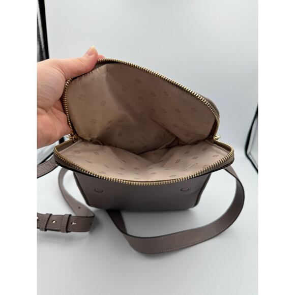 Kate Spade New York Pebbled Leather Crossbody Purse — Like New, Gray / Taupe - Picture 5 of 9